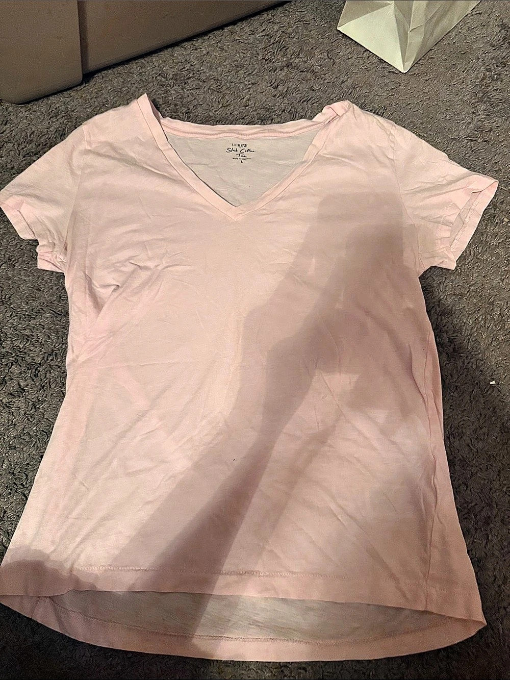 J.CREW Slub Cotton V-Neck Tee